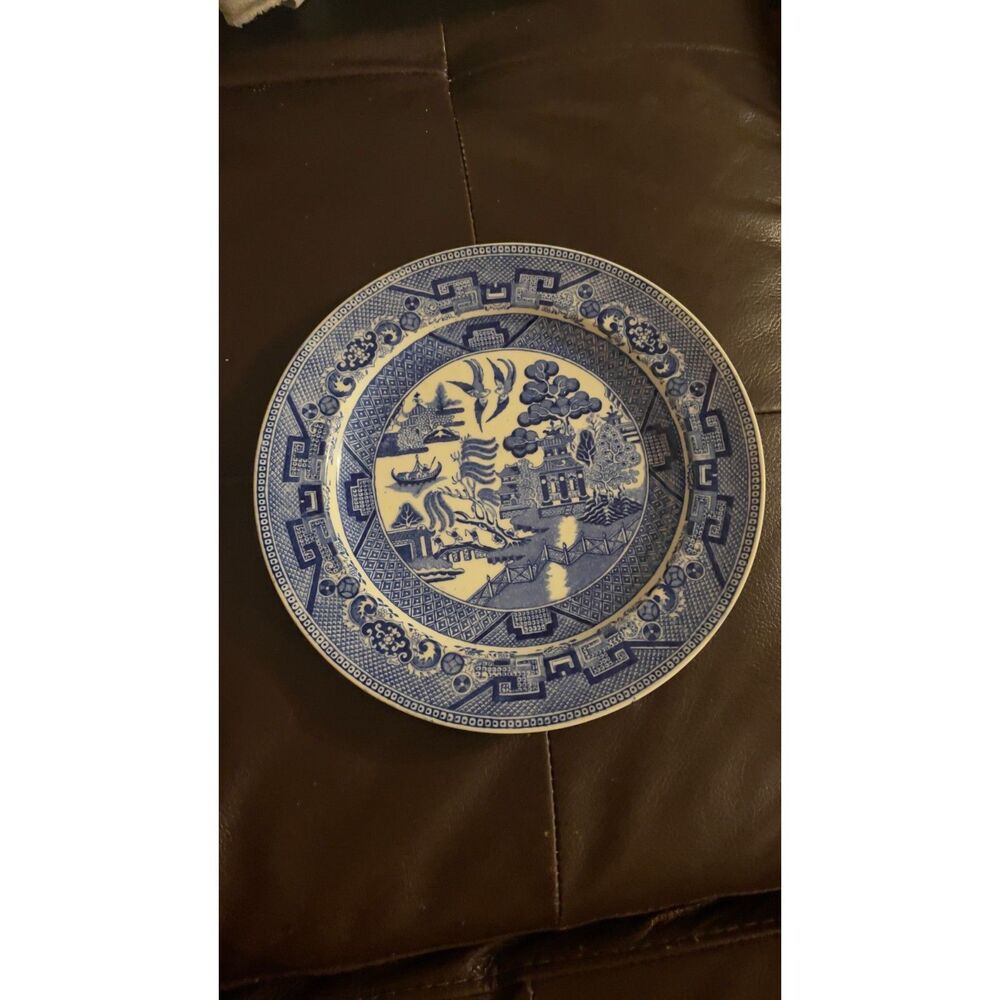 Vintage Ridgway Semi China England Blue Willow Salad Plates 8” Set of 2 - Picture 3 of 9